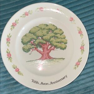 Avon fifth anniversary collector plate